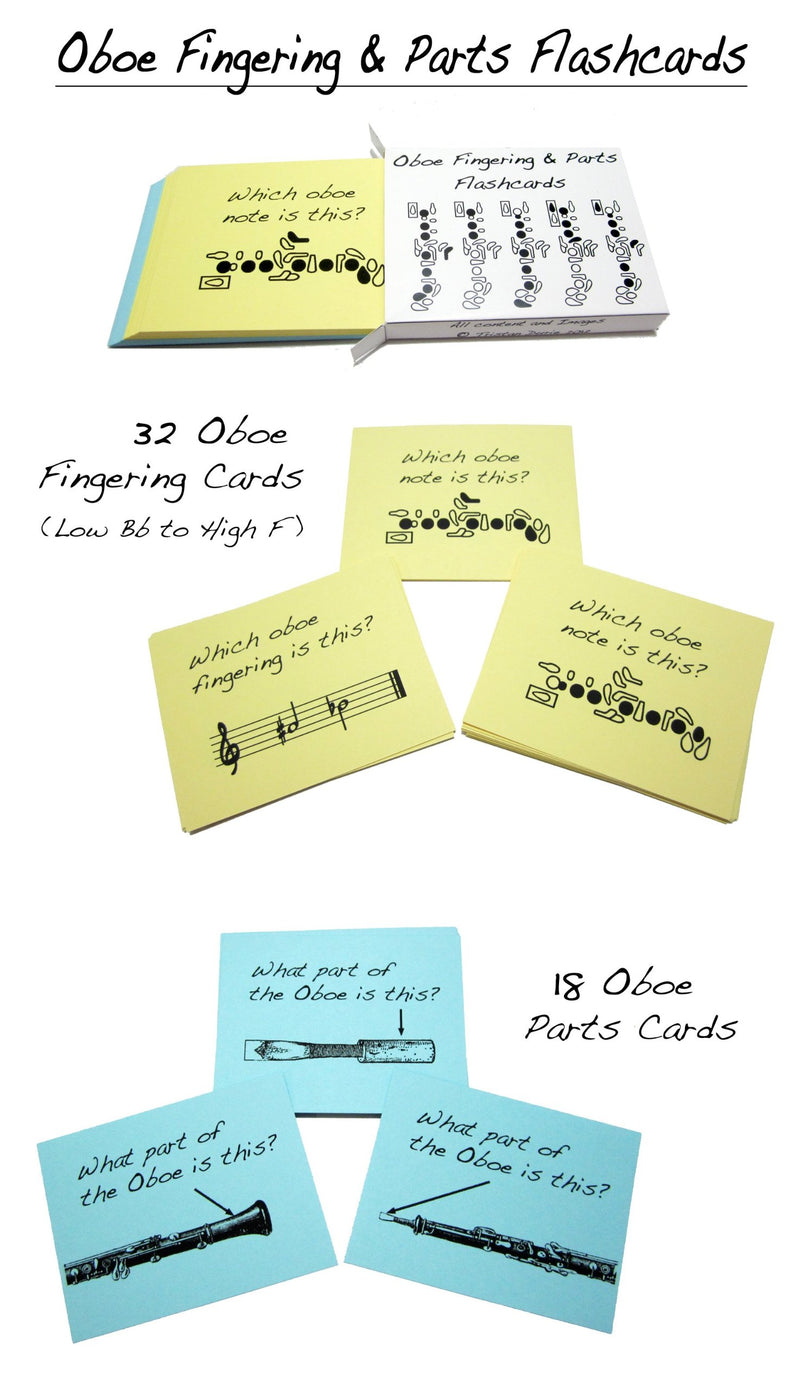 Oboe Fingerings & Oboe Parts Flashcard Set