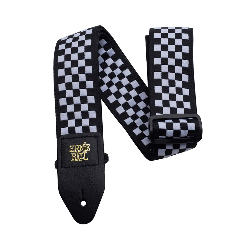 Ernie Ball P04149 Black and White Checkered Strap Black & White Checkered