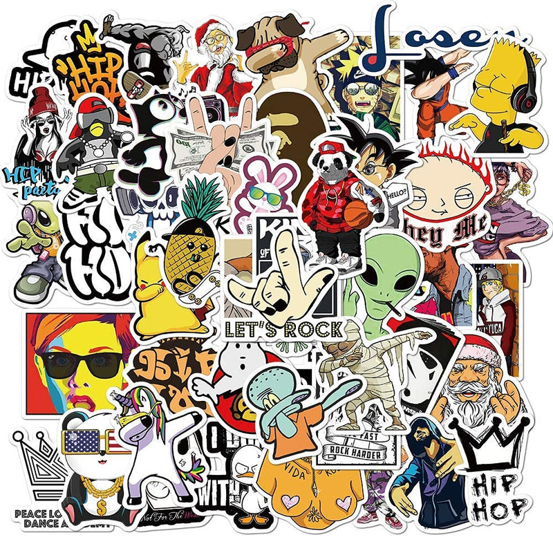 Fashion Stickers for Adults Teens,200 Packs Decals Cool Stickers for Laptop, Flask,Skateboard,Water,Bottles,Helmet ,Bicycle 200 Old