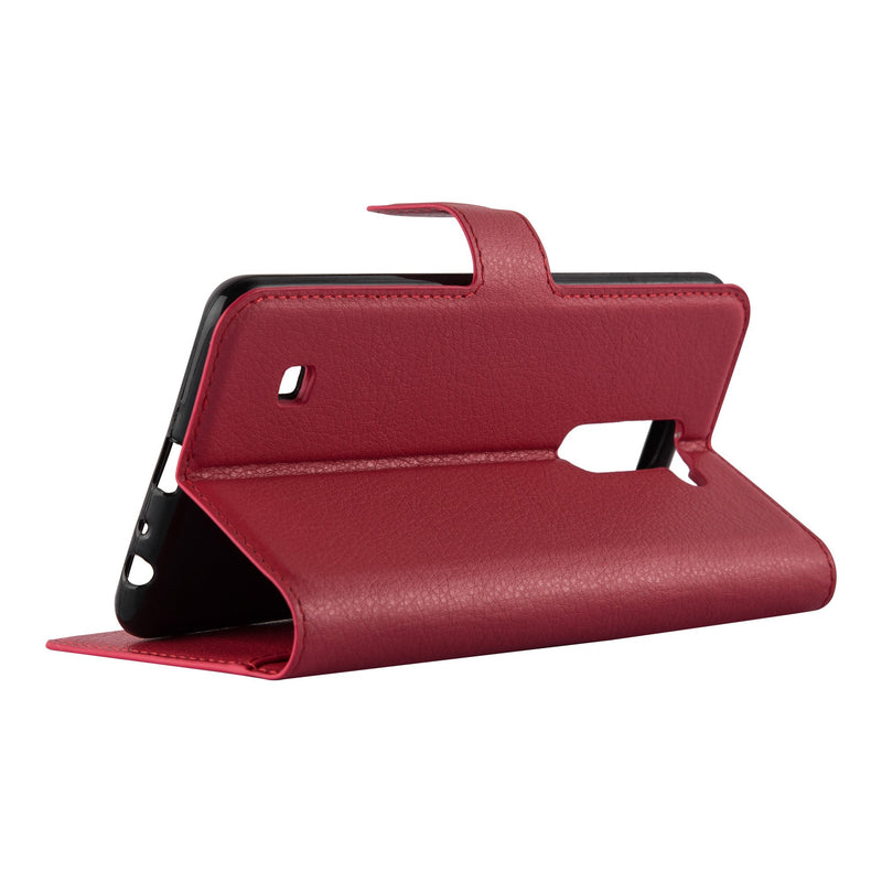 Cadorabo Book Case Compatible with LG Stylus 2 in Candy Apple RED - with Magnetic Closure, Stand Function and Card Slot - Wallet Etui Cover Pouch PU Leather Flip