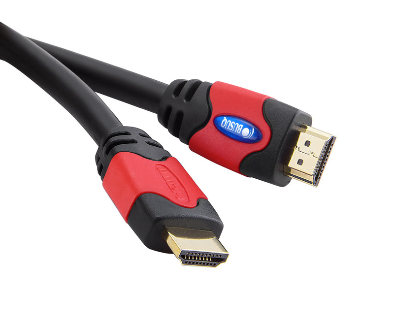 UFO Parts 4K HDMI Cable 15 ft/4.6m BUSUQ HDMI 26AWG with Ethernet, CL3-1.3V-1.4V-2.0V 3D HDMI 15ft Red