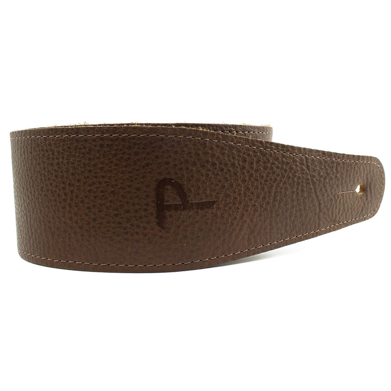 Perri's Leathers Saddle Leather Guitar Strap, Brown, Adjustable Length 41" to 56", Comfortable, Soft Backing, 2.5" Wide