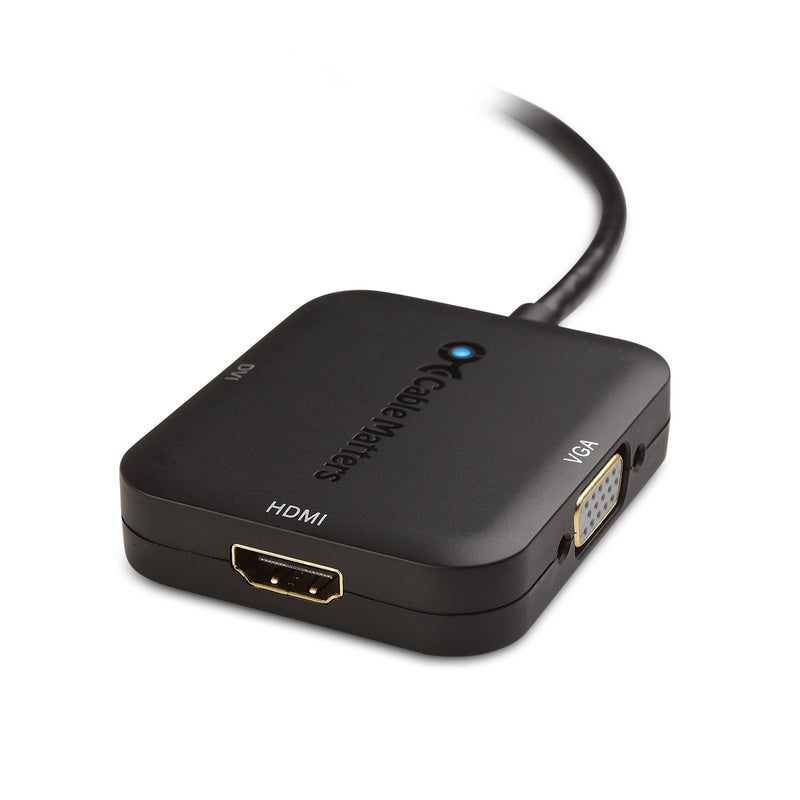 [AUSTRALIA] - Cable Matters DisplayPort to HDMI Adapter with VGA and DVI 3-in-1 Adapter - Supporting 4K Resolution via HDMI 