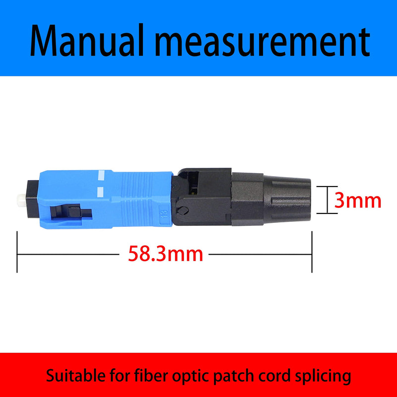 GELRHONR FTTH SC/UPC(APC)-C Fiber Quick Connector, Optic Fiber Fast Connector Adapter for FTTH ODF CATV-10PCS