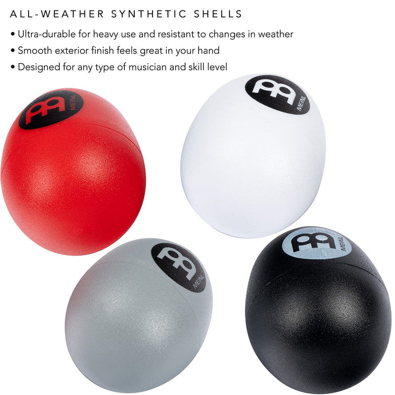 [AUSTRALIA] - Meinl Set Egg Shaker Pack (4 Pieces) for All Musicians with Soft to Extra Loud Volume Levels — NOT Made in China — Durable All-Weather Synthetic Shells, 2-Year Warranty (ES 