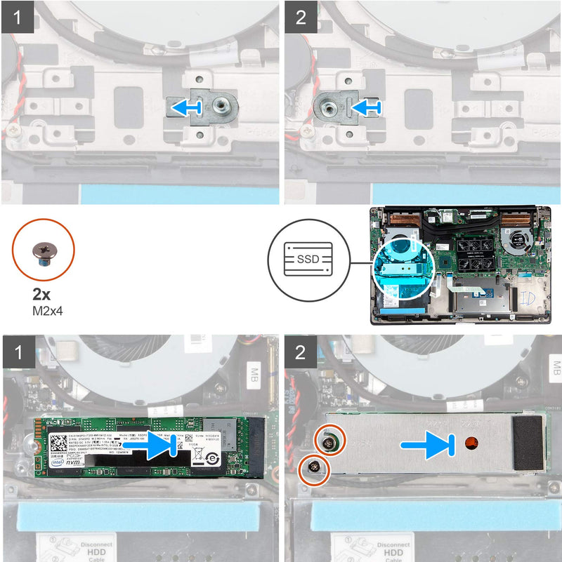 Deal4GO M.2 SSD Heatsink Cover Thermal Heat Shield Support Bracket for Dell Inspiron 15 7590 7591 06P597 6P597