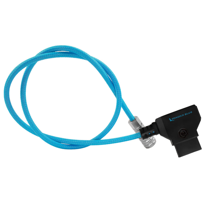 Kondor Blue D-Tap/P-Tap to BMPCC Weipu Power Cable for Blackmagic Pocket Cinema Camera 4K/6K Pro and Gold Mount V Mount External Battery 20"- Blue