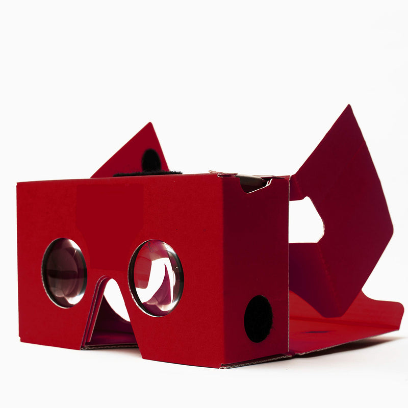 I AM CARDBOARD VR Box | The Best Google Cardboard Virtual Reality Viewer for iPhone and Android | Google Cardboard v2 Headset Inspired | Small and Unique Travel Gift Under 20 Dollars (Red) Red