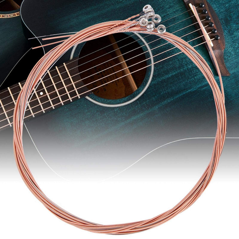 Ichiias Acoustic Guitar String, Individually Packaged Durable and Long Service Life Full Tone Brass Strings, Strong Tightness for Bass Guitar Professionals Beginner