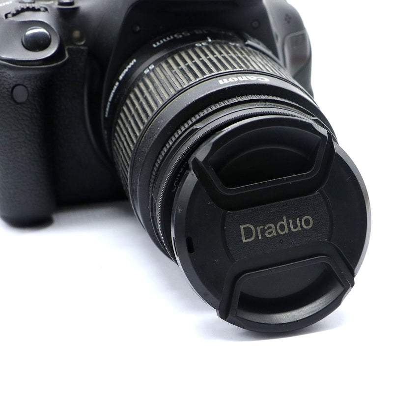 Draduo Lens Cap,2 Packs 58mm Center Pinch Lens Cap for Nikon D7200 D5600 D5500 D5300 D3500 D3400 D3300 Camera and Any Lenses with 58mm Filter Thread