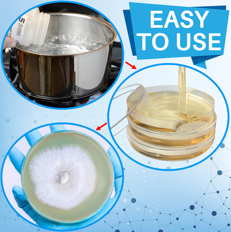 Malt Extract Agar Powder 100 Grams - Evviva Sciences - Make Over 100 Agar Petri Dishes - Premium Performance - Excellent for Mold & Fungus - Great for Mushrooms & Science Projects