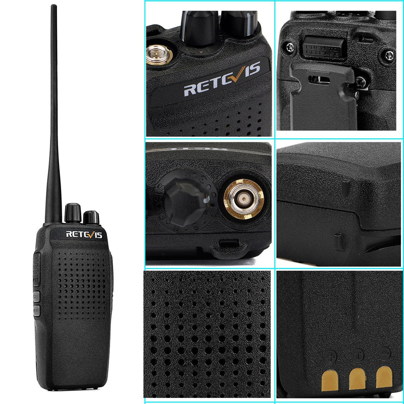 Retevis RT26 Two Way Radios Long Range Rechargeable UHF High Power 3000mAh VOX Heavy Duty Long Distance Walkie Talkies(1 Pack)