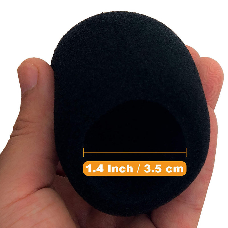 [AUSTRALIA] - IoYoI Black Thick Foam Mic Cover Handheld Size Stage Microphone Windscreen (Handheld, 10 pcs) 