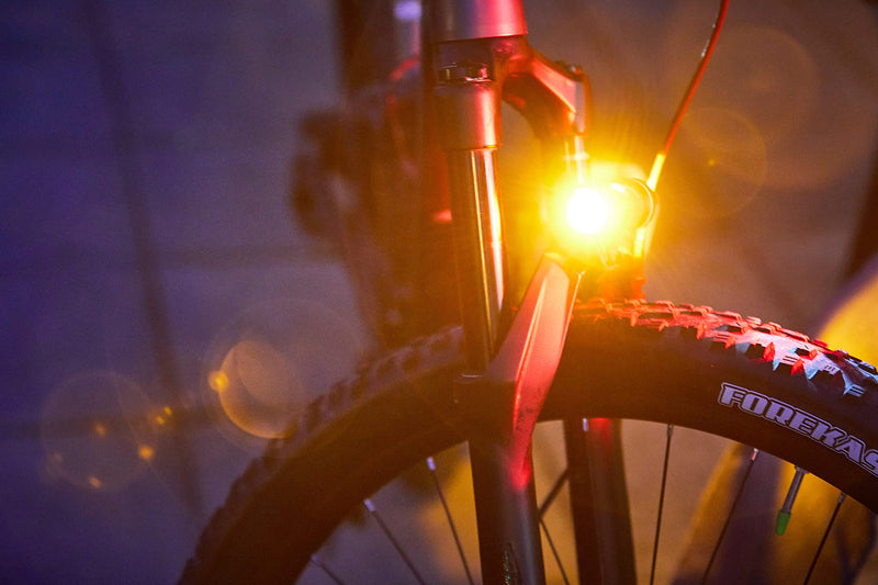 Brightside. Side Lights for Cyclists. Bright, Amber, Rechargeable, 36hr Battery 2.3oz Bike Light.