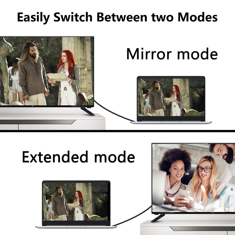 RIIEYOCA 90 Degree VGA Cable, Down Angle VGA Male to VGA Female Cable 1080P Full HD Computer Monitor Cable 0.5M (Down) WGA male to female (Down)