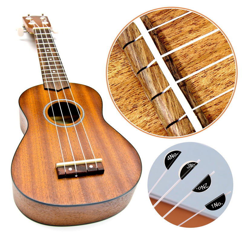 [AUSTRALIA] - Nylon Ukulele Strings with Felt Ukulele Picks for Soprano (21 Inch)/ Concert (23 Inch)/ Tenor (26 Inch) Ukulele (5 Sets String, 10 Felt Picks) 