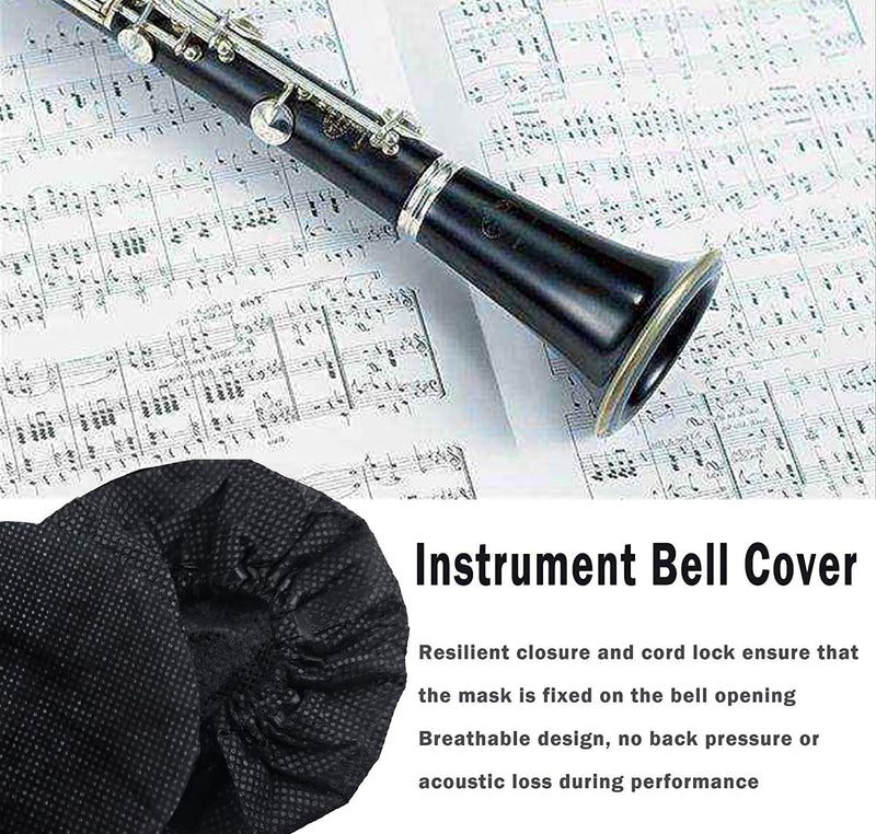 IDOXE Music Instrument Trumpet Bell Cover Non-Woven Saxophone Protec Bell Covers For Baritone Bass Trombone Mellophone Marching Trombone (2inches) 3inches