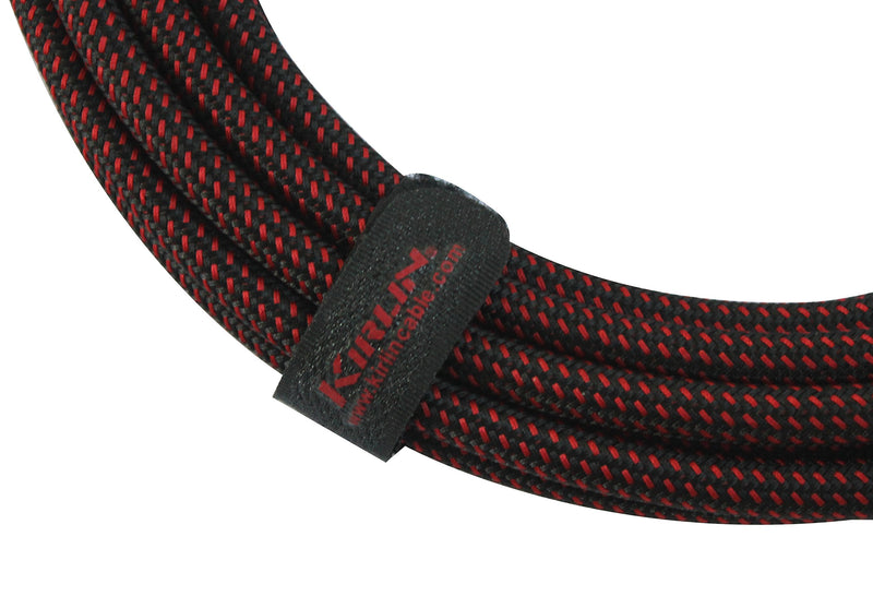 [AUSTRALIA] - KIRLIN Cable IWB-202BFGL-20/BR 20-Feet Premium Plus Instrument Cable, Black/Red Woven Jacket 