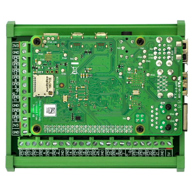 Electronics-Salon DIN Rail Mount Screw Terminal Block Adapter Module, for Raspberry Pi A+ 3A+ B+ 2B, 3B 3B+ 4B Zero Zero-W