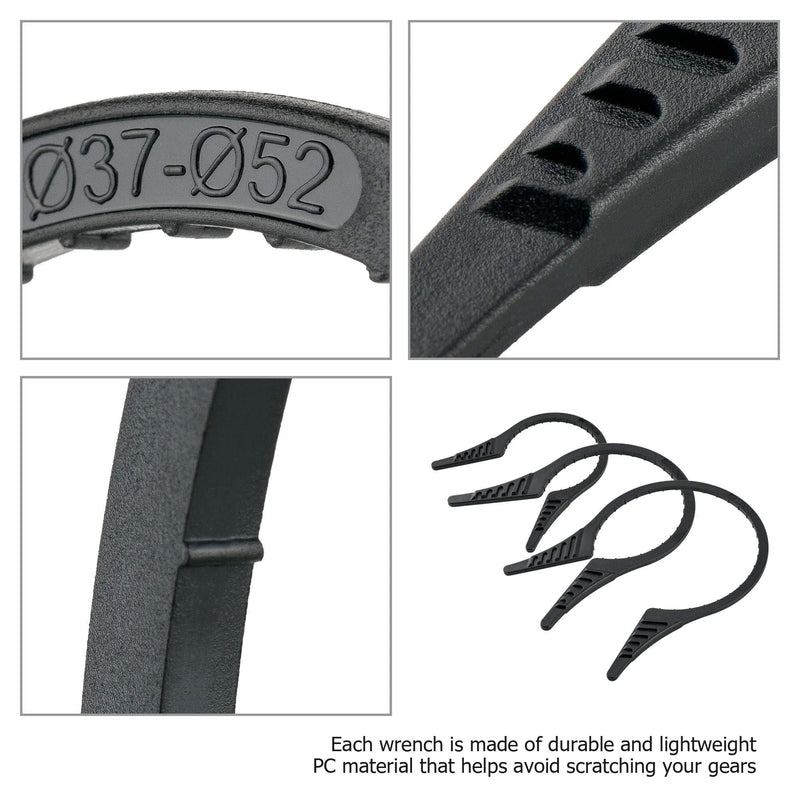 [AUSTRALIA] - PROfezzion 3-Pack Camera Lens Filter Wrench Kit for CPL UV ND Filter, Fit 37-52mm 55-72mm 77-95mm Lens Thread for Canon Nikon Sony Fujifilm Olympus Pentax & Other Camera 