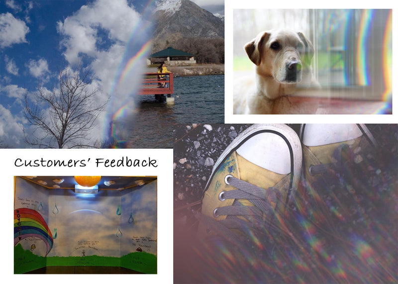 Sumnacon Photography Prism Crystal Glass Triangular Prism Full Rainbow Color Spectrum Best for Photography (6") 6"