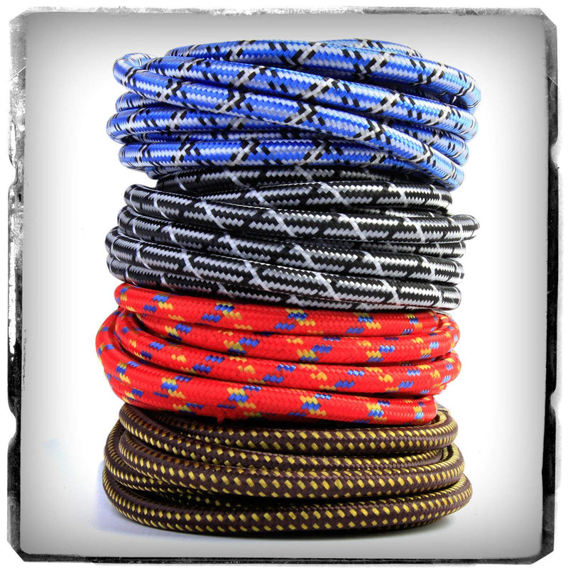 Premium Braided Guitar Cable: 3m / 10ft Mono 1/4 inch Jack Lead for Bass, Electric, Keyboard, Amp etc. Black: 3m / 10ft, Straight to Angled Jacks