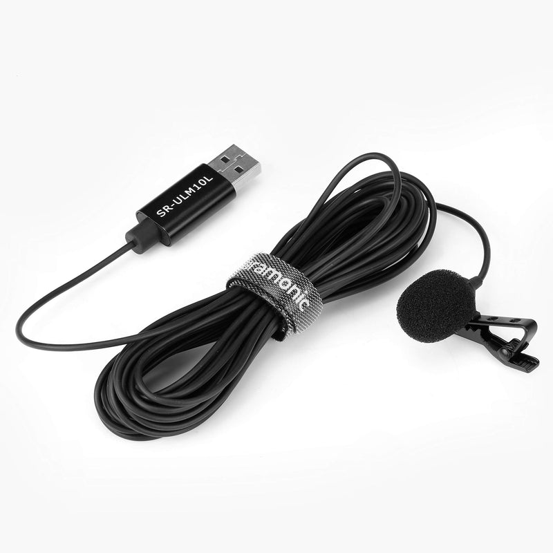 Saramonic Lavalier Mic with USB-A Connector for Computers with 19.7ft (6m) Cable (SR-ULM10L) 19.7ft Cable