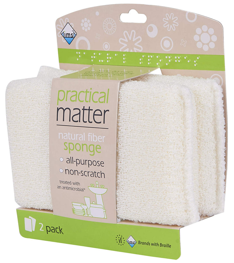 Practical Matter Organic Cotton Fiber All-Purpose Kitchen Sponge (Pack of 6) 6 Count (Pack of 1)