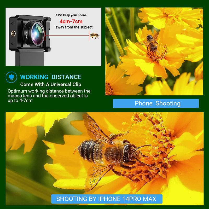 100mm Macro Lens with CPL for Smartphone,HD Macro Photography Lens for iPhone, Samsung,Oneplus, Android Phone(Fits for Almost of),Cell Phone Macro Lens Attachment