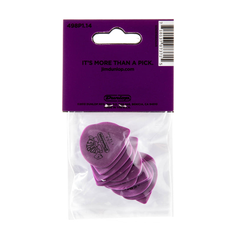 Dunlop 498P1.14 Tortex Jazz III XL, Purple, 1.14mm, 12/Player's Pack