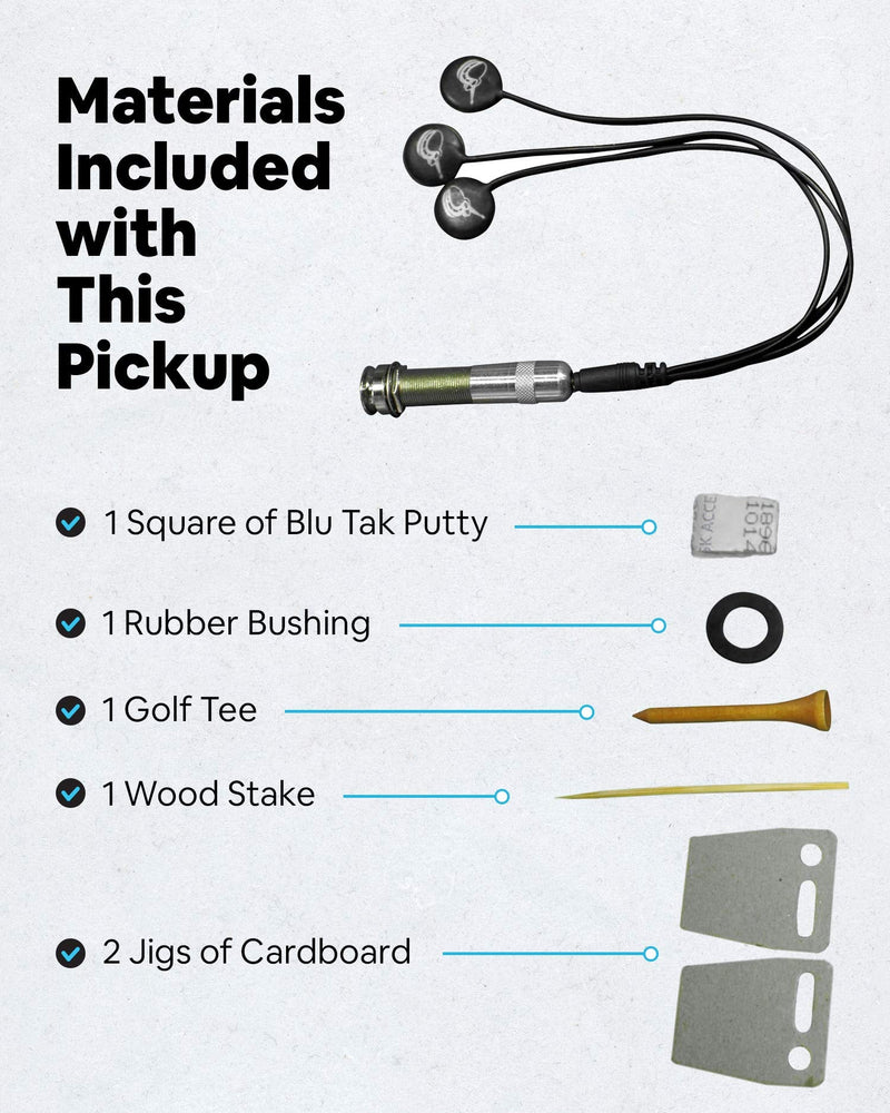 [AUSTRALIA] - Journey Instruments Passive Piezo Acoustic Pickup – EP001K Three Balanced German-made Passive Pickup Elements – Piezo Pickup for Acoustic Guitars (Ceramic) Acoustic Guitar Pickup 3-Piezo Pickup 