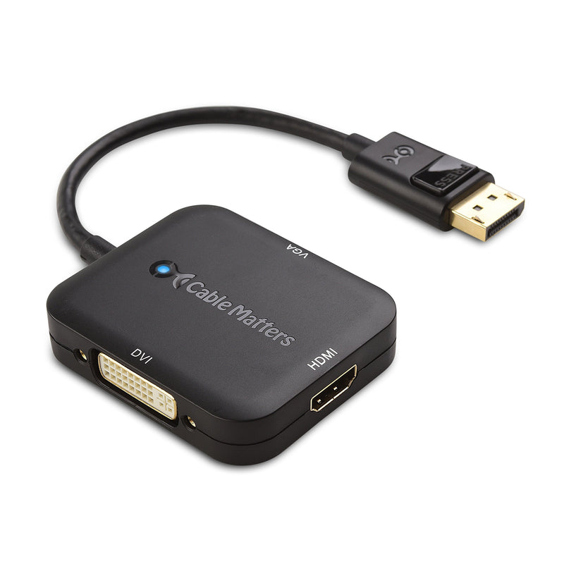 [AUSTRALIA] - Cable Matters DisplayPort to HDMI Adapter with VGA and DVI 3-in-1 Adapter - Supporting 4K Resolution via HDMI 