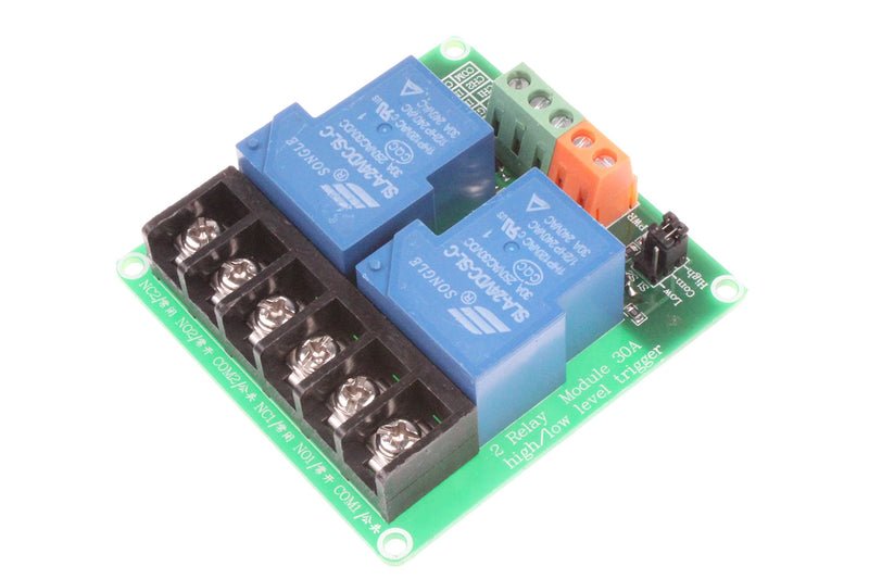 NOYITO 30A 2 Channel Relay Module High Low Level Trigger With Optocoupler Isolation Load DC 30V AC 250V 30A for PLC Automation Equipment Control Industrial Control (2 Channel 24V) 2-Channel 24V
