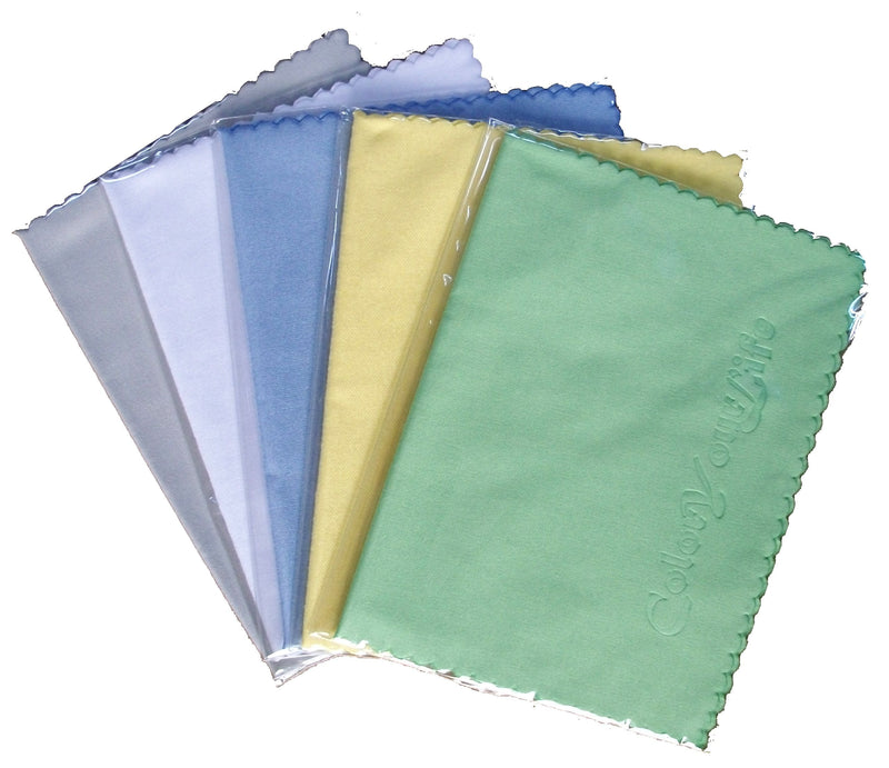 ColorYourLife 10pcs Microfiber Cleaning Polishing Cloths for LCD Screen of Electronic Devices and Glasses Optics etc in Retail Packaging