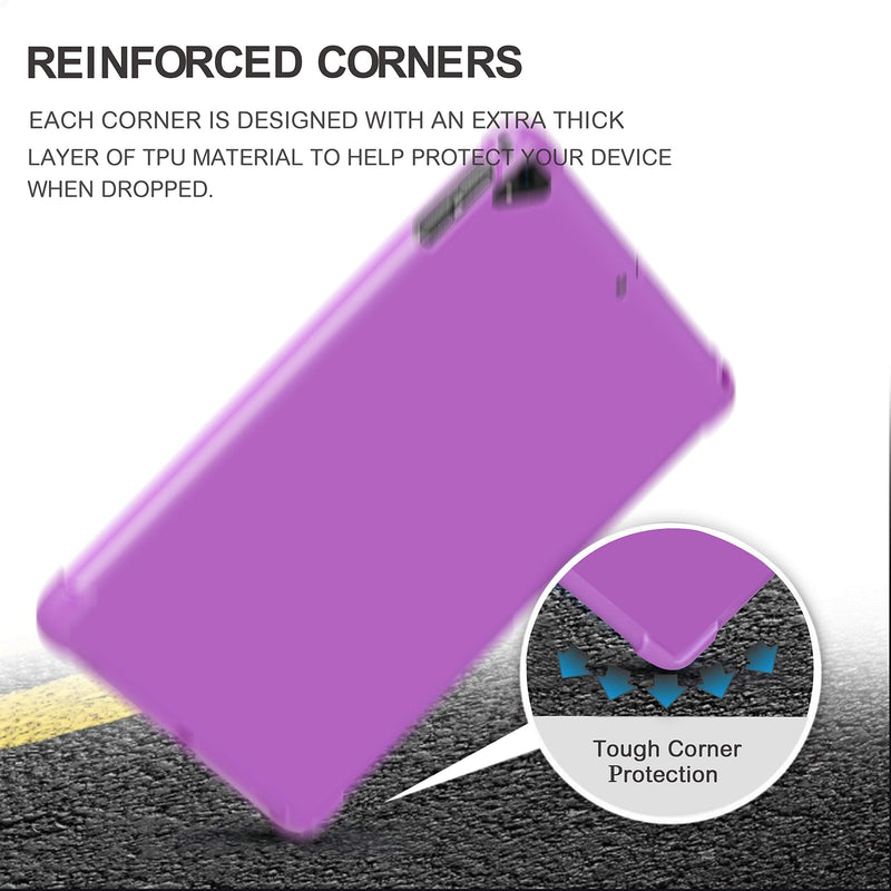 KIQ iPad 9.7 5th 6th Gen Case, TPU Skin Protection Anti Slip Lightweight Cover for Apple iPad 9.7 2017/2018 5th & 6th Generation [Purple] TPU Purple