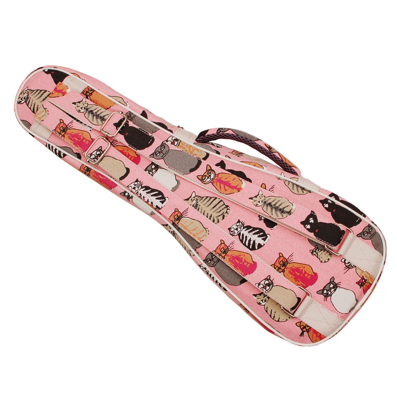 [AUSTRALIA] - MUSIC FIRST Canvas"MISS CAT" ukulele case ukulele bag, Double Shoulder Straps, New Arrial, Original Design, Best Christmas Gift! (Fit for 21 inch Soprano Ukulele, Double Shoulder Straps) Fit for 21 inch Soprano Ukulele 