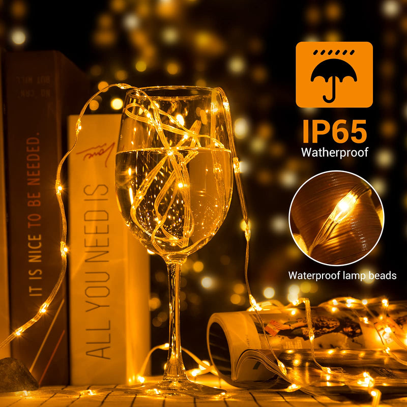 GlobaLink Warm White Rope Lights Plug in, 50M/164FT 1000Leds Christmas String Lights 8 Modes Waterproof Tube Light Copper Wire Fairy Lights for Garden Fence Yard Party Wedding Christmas Tree 50M 1000Leds