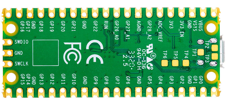 Raspberry Pi Pico Flexible Microcontroller Mini Development Board Based on The Raspberry Pi RP2040,Dual-Core ARM Cortex M0+ Processor, Flexible Clock Running up to 133 MHz Support C/C++/Python