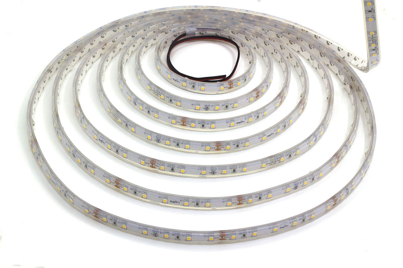 LEDMY DC24V Flexible Led Strip Light, led Tape Lights SMD3528 300LEDs IP68 Waterproof String Light, Strip Lights Used in Commercial, Project, Home and Outdoor (Warm White 3000K) 16.4FT/5M 24.0 Watts