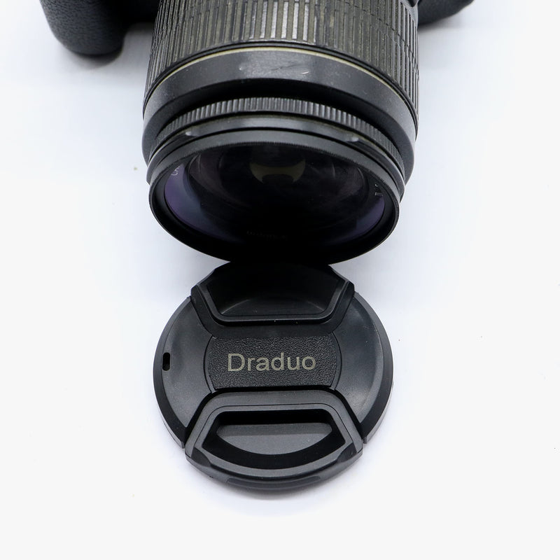 Draduo Lens Cap,2 Packs 58mm Center Pinch Lens Cap for Nikon D7200 D5600 D5500 D5300 D3500 D3400 D3300 Camera and Any Lenses with 58mm Filter Thread