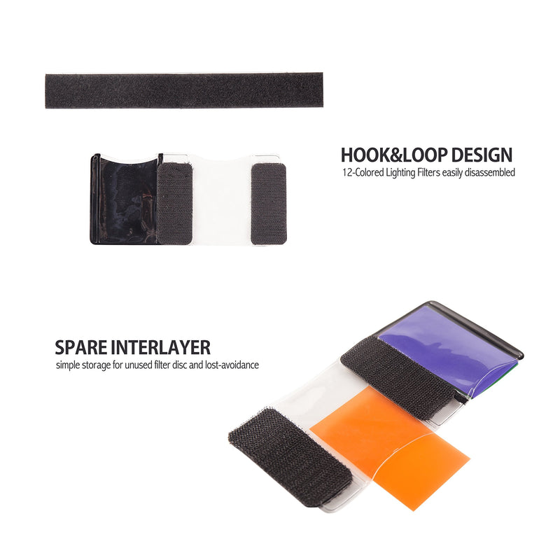 Flash Accessories Set Diffuser Softbox Reflector 12pc Strobist Flash Color Card for Speedlight Kit Gels Universal Lighting Filter Kit
