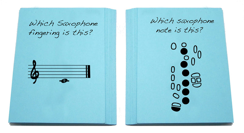 Saxophone Fingering Flashcard Set