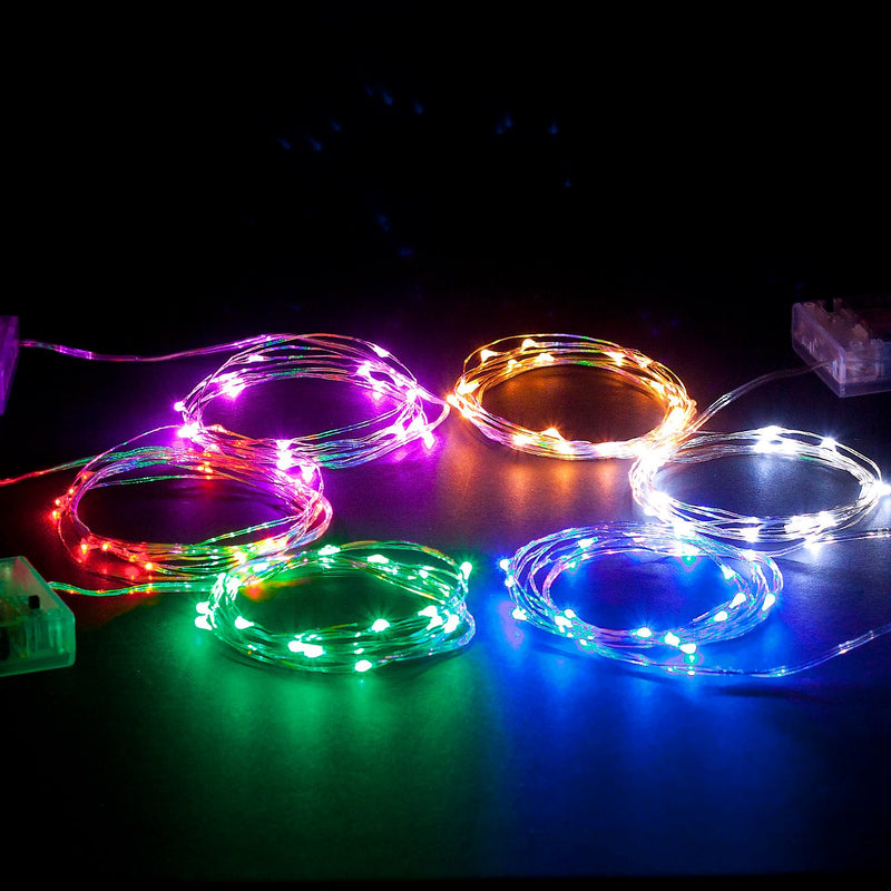 RTGS Products 30 LEDs Lights Indoor and Outdoor 9.5 FEET String Lights, Fairy Lights Battery Powered for Patio, Bedroom, Holiday Decor, etc (RED) Red