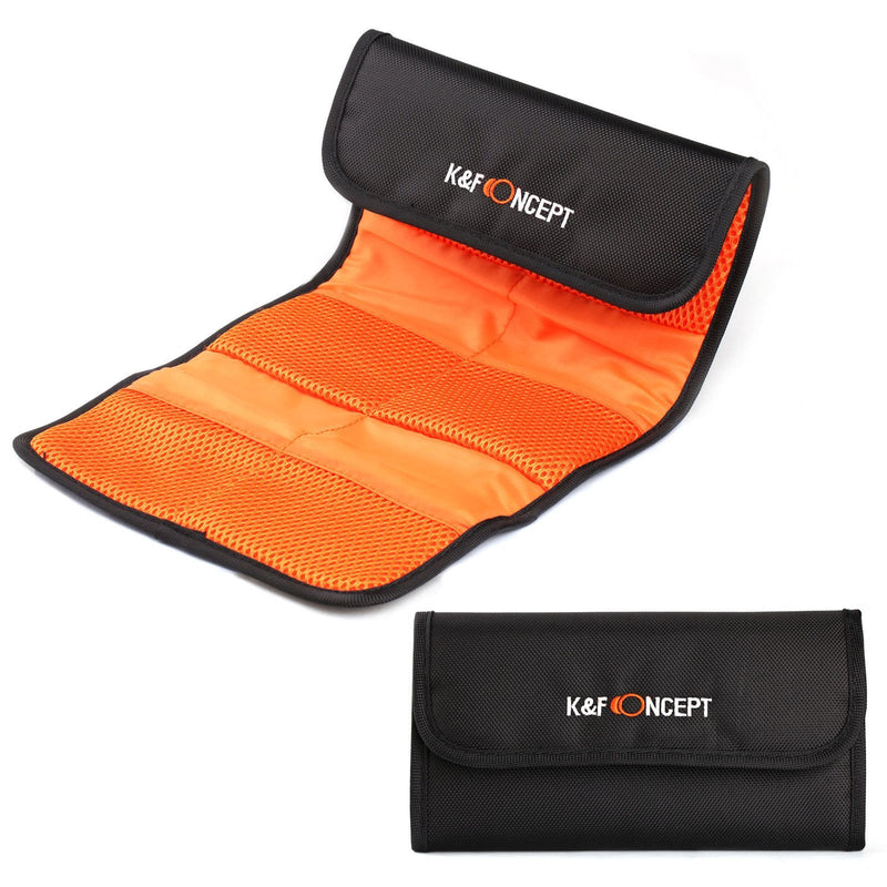 K&F Concept 62mm UV CPL FLD Graduated Filter Lens Accessory 9pcs Filter Kit UV Protector Circular Polarizing Filter + Microfiber Lens Cleaning Cloth + Petal Lens Hood + Filter Bag Pouch