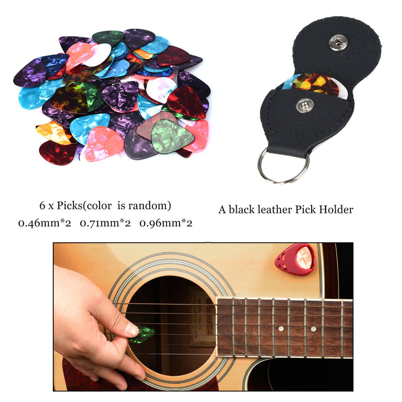 Solid Guitar Felt Picks, Celluloid Picks, Picks Holder Set Solid