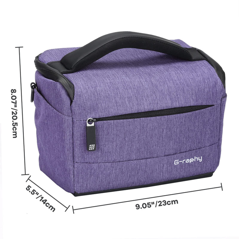 G-raphy Camera Bag Case Waterproof DSLR Insert Bag for Nikon, Canon,Sony,Olympus,Pentax and etc (Purple) Purple