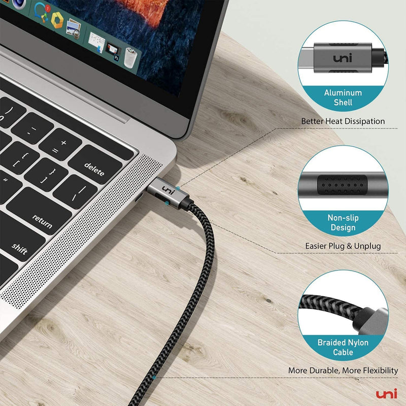 USB C to USB C Cable 4K@60Hz, uni USB Type C to USB-C Video Monitor Cable with 60W PD Fast Charging, Compatible with Galaxy S20 Ultra, MacBook Pro, iPad Pro 2020, Nintendo Switch, Oculus 6.6ft