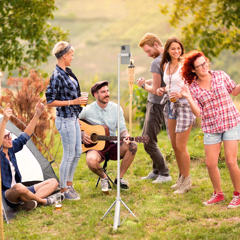 [AUSTRALIA] - ATUMTEK 51" Selfie Stick Tripod, All in One Extendable Phone Tripod Stand with Bluetooth Remote 360° Rotation for iPhone and Android Phone Selfies, Video Recording, Vlogging, Live Streaming, White 51" 