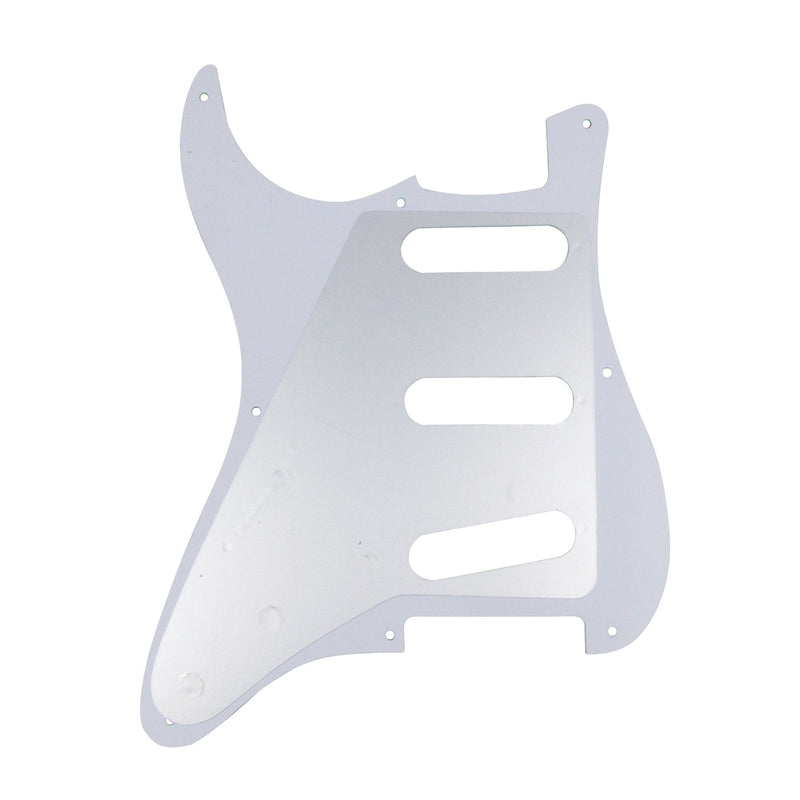 IKN 8 Hole SSS Strat Pickguard Electric Guitar Scratchplate with Screw for Fender Vintage Style Stratocaster Guitar Parts, 4Ply White Pearl