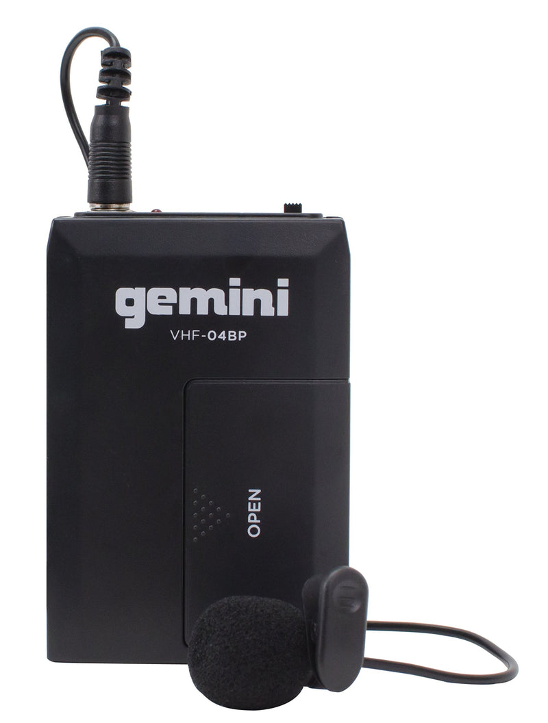 [AUSTRALIA] - Gemini VHF-01HL Professional Audio DJ Equimpent Single Channel Wireless VHF System and Lavalier Headset Microphone with 100ft Opereating Range 177.6 MHz 